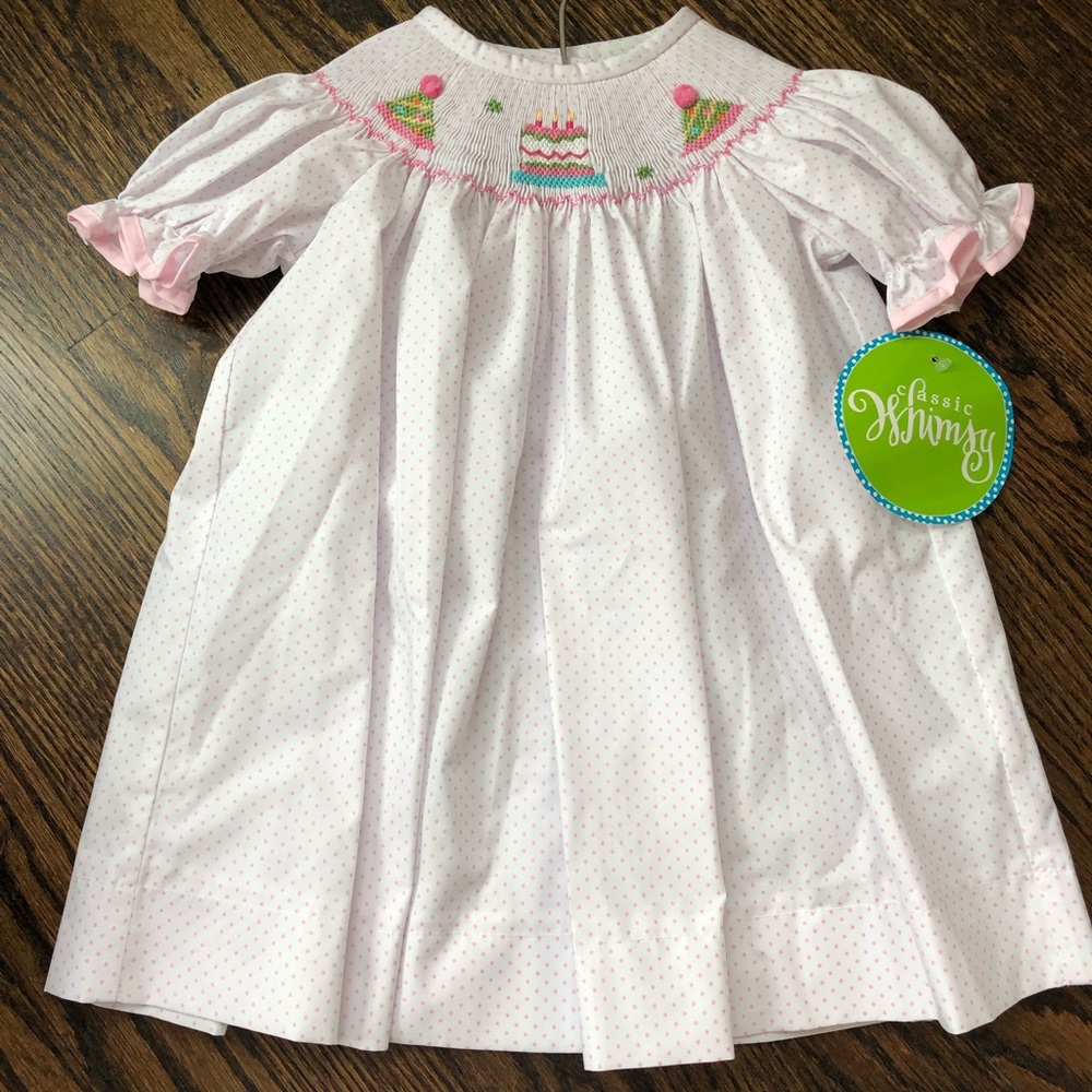 Smocked Girls Birthday Dress 18 months